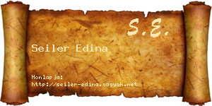 Seiler Edina névjegykártya