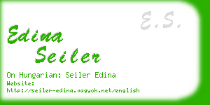 edina seiler business card